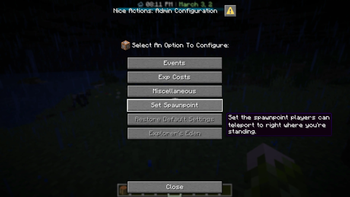 Main Config Menu