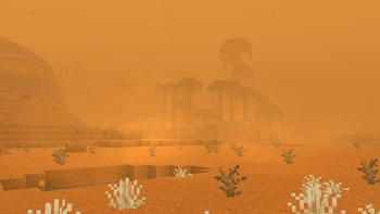 desert sandstorm but orange