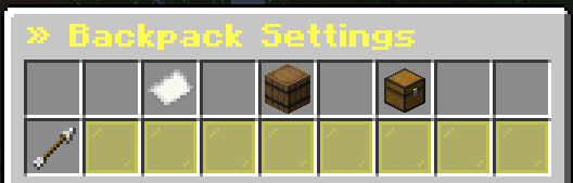 Backpack Settings GUI