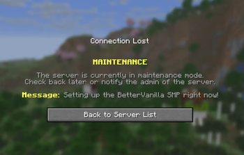 Maintenance Mode Screen