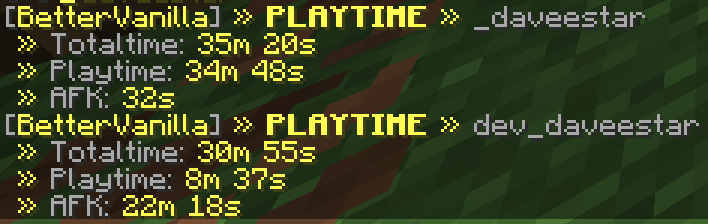 PlayTime Command