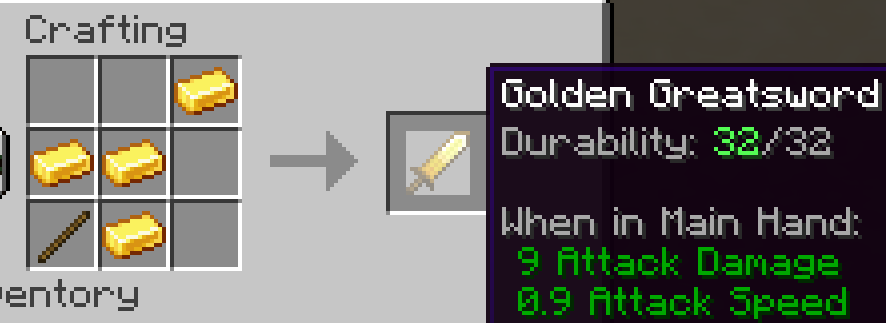 Greatsword Recipe