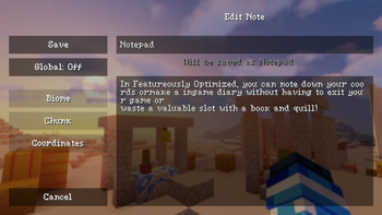 Notepad Ingame
