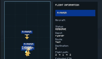 Shows Planes on interactive GUI