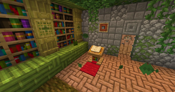 Jungle planks // Green bamboo mosaic // Cut stone