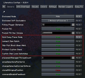 Litemative Config Options
