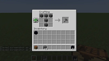 Bedrock Pickaxe Recipe