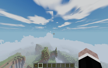 on a mountain