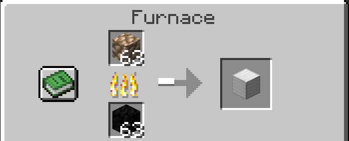 Smelting an ore block in a furnace