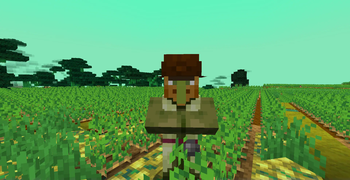 The fixed texture of a potato villager shepherd