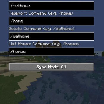 Setup screen 