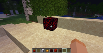 Glowing obsidian