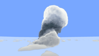 Growing updraft