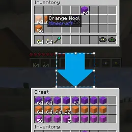 Example of the move specific item feature