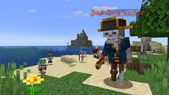 Pirate skeleton's on the beach