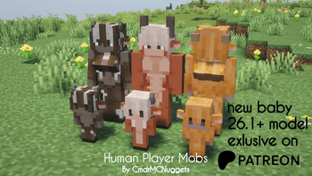 Human Player Mobs Cow