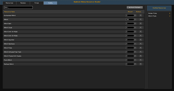 Modify Resources Tab