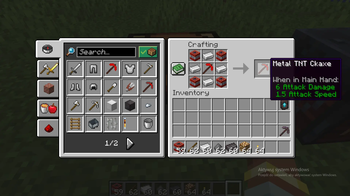Metal tnt pickaxe craft