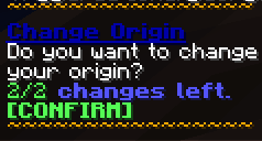 What appears when you execute /trigger ChangeOrigin at full changes.