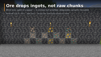 Ores drop ingots