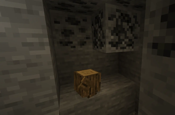 Oak Blockling breaking coal ore.