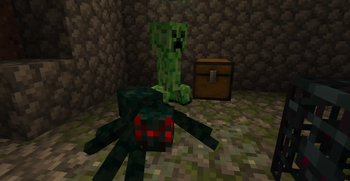 Creeper and Cave Spider