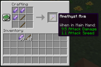 Amethyst Axe Recipe