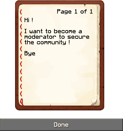 Exemple of a submission