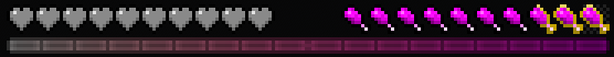 Hearts, Hunger and XP Bar