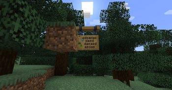 Item icons on a hanging sign