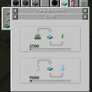 Mana Infusion JEI Recipe Tab