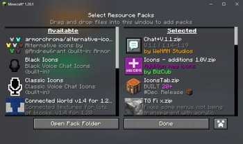 Fix Texturepack screen not waorking with AcrylicCraft Mod
