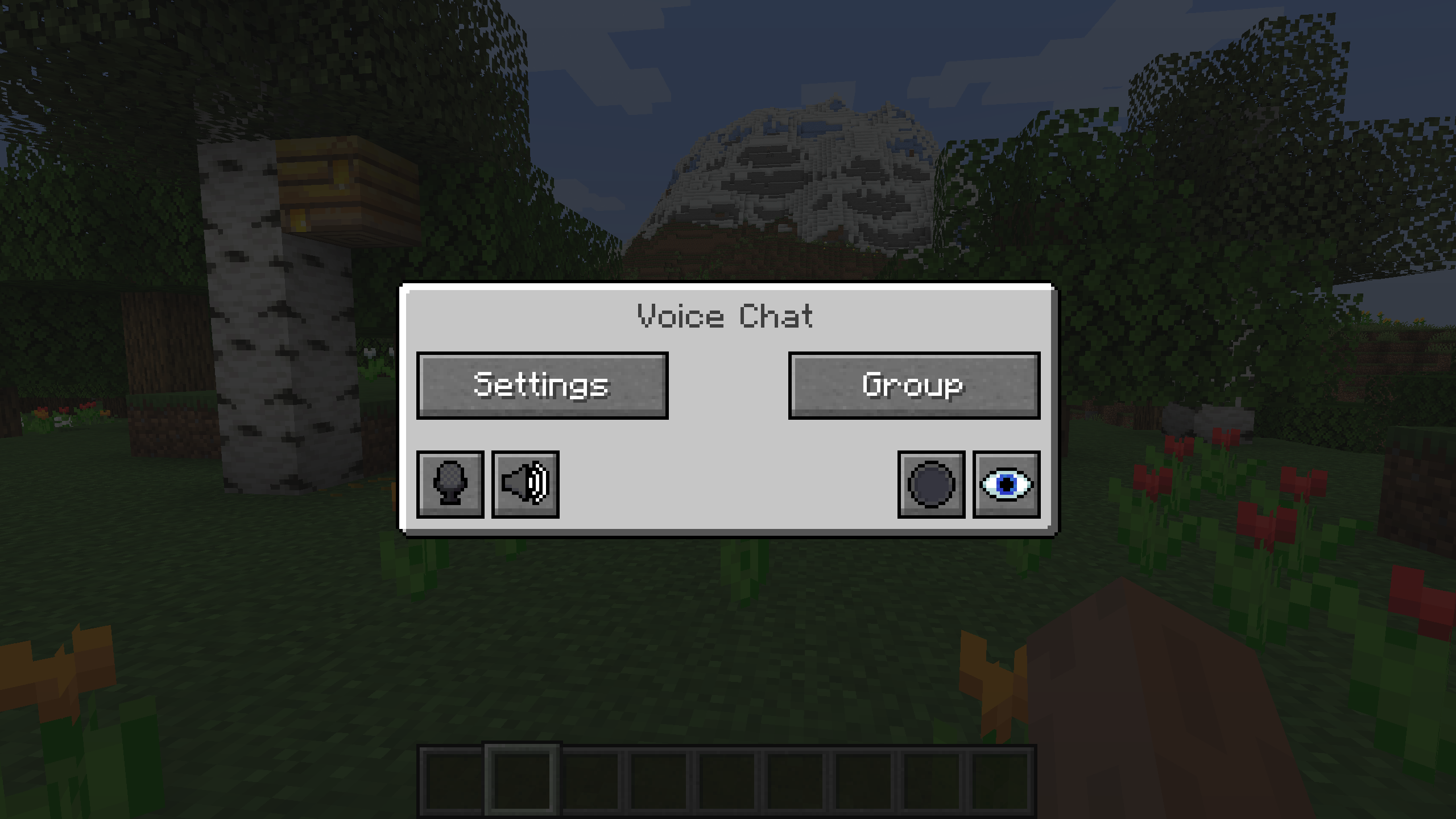 Voice chat menu