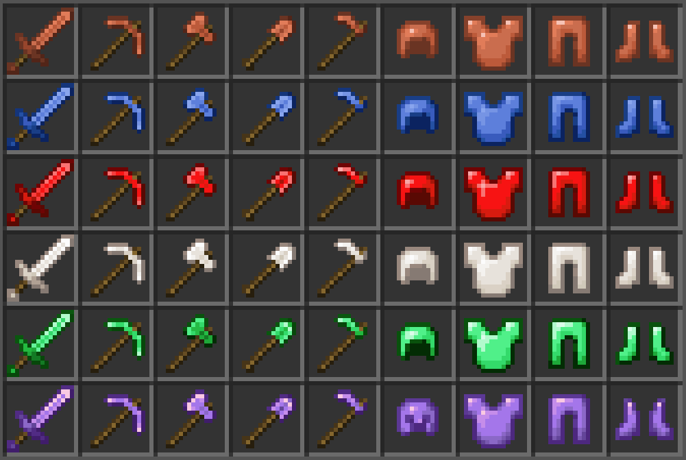 Custom Weapons, Tools, and Armor