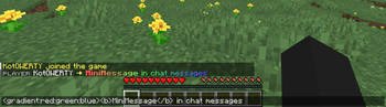 Message formatting with MiniMessage