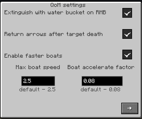 QOM 0.1 Settings