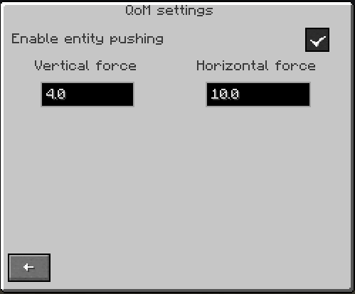 QOM 0.1 Settings 2nd page