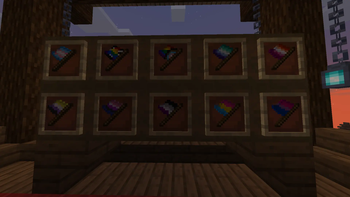 All the pride flags in item frames