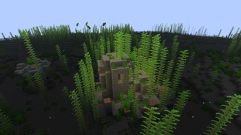 Clear Water with Underwater ruin 