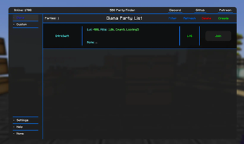 PartyFinder DianaPage