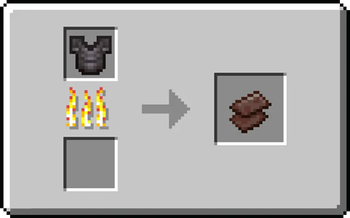 Recycle any piece of netherite armor or any netherite tool into netherite scrap by smelting or blasting.