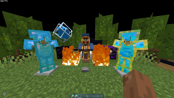 Model OF Crystal and diamond and netherite armour sets