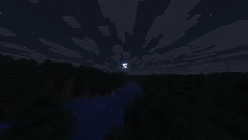 Dark Taiga at night