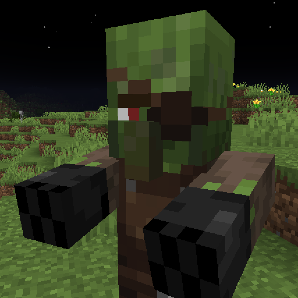 Zombie Villager Gloves - Minecraft Resource Pack