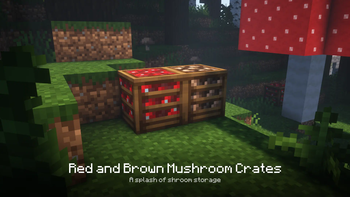 Red and Brown Mushroom Crates