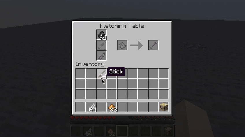 Fletching GUI (outdated recipe)