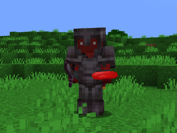 Holding Totem With Netherite Armor
