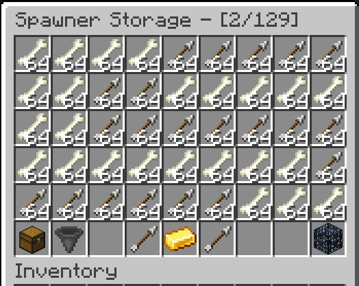 Spawner Storage GUI