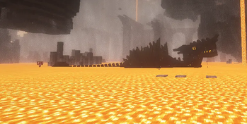 Big Dragon in lava