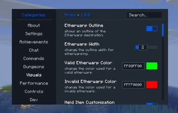 Modern Configuration Menu